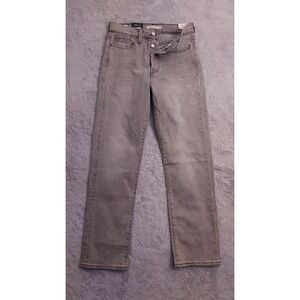 NEW Levis Jeans Womens 28x28 Wedgie Straight Premium Denim Button Fly Gray NWT